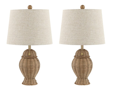 Margie Wicker 20.5" Bohemian Rustic Iron LED Table Lamp - JONATHAN Y